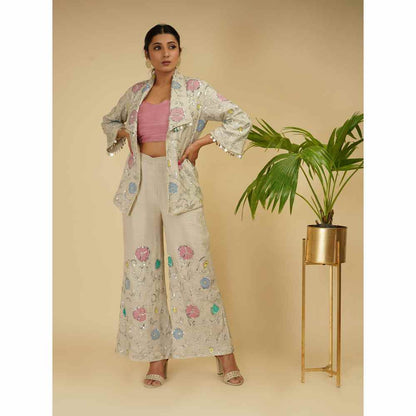 Farha Syed Off White Speckled Co-ord (Set of 3)