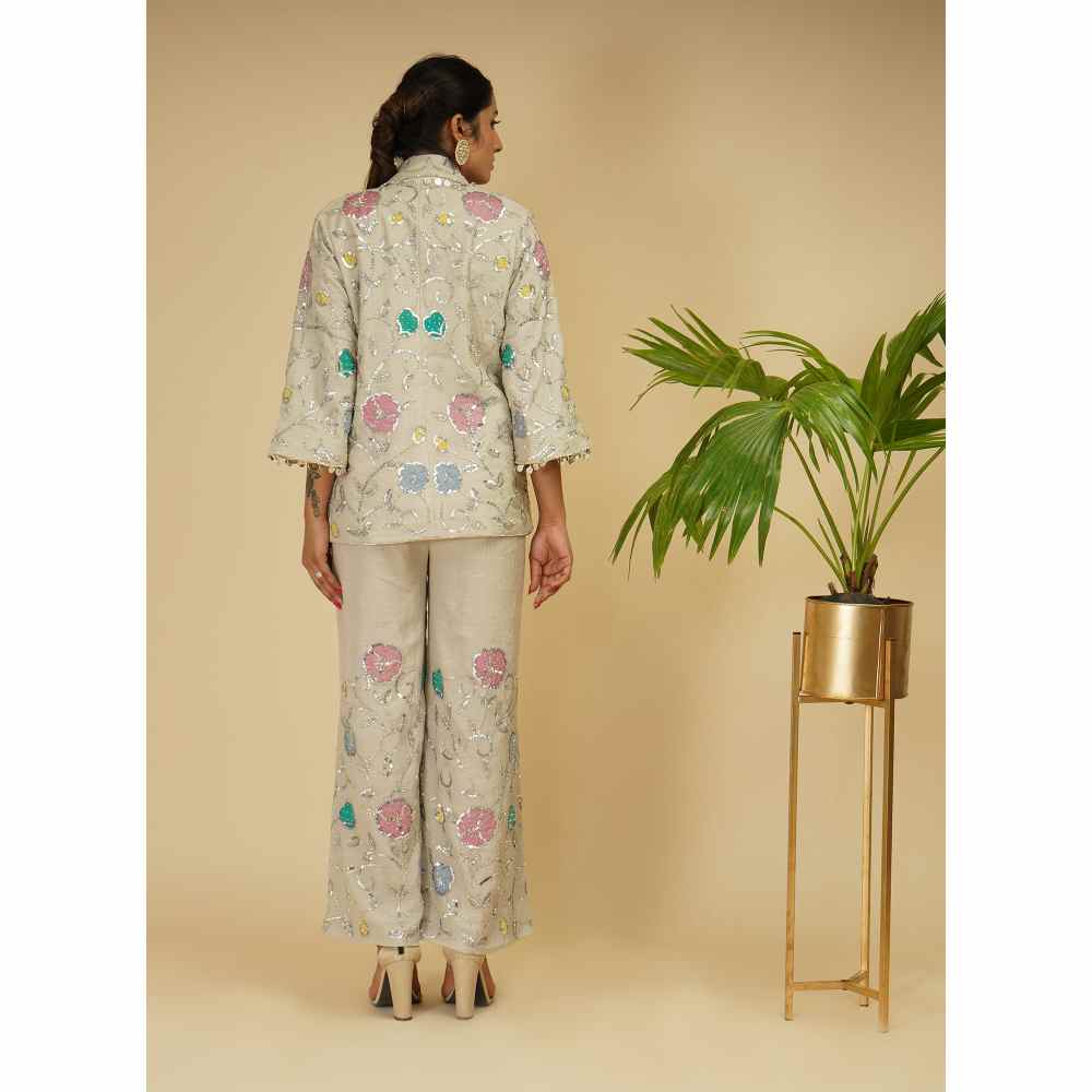 Farha Syed Off White Speckled Co-ord (Set of 3)