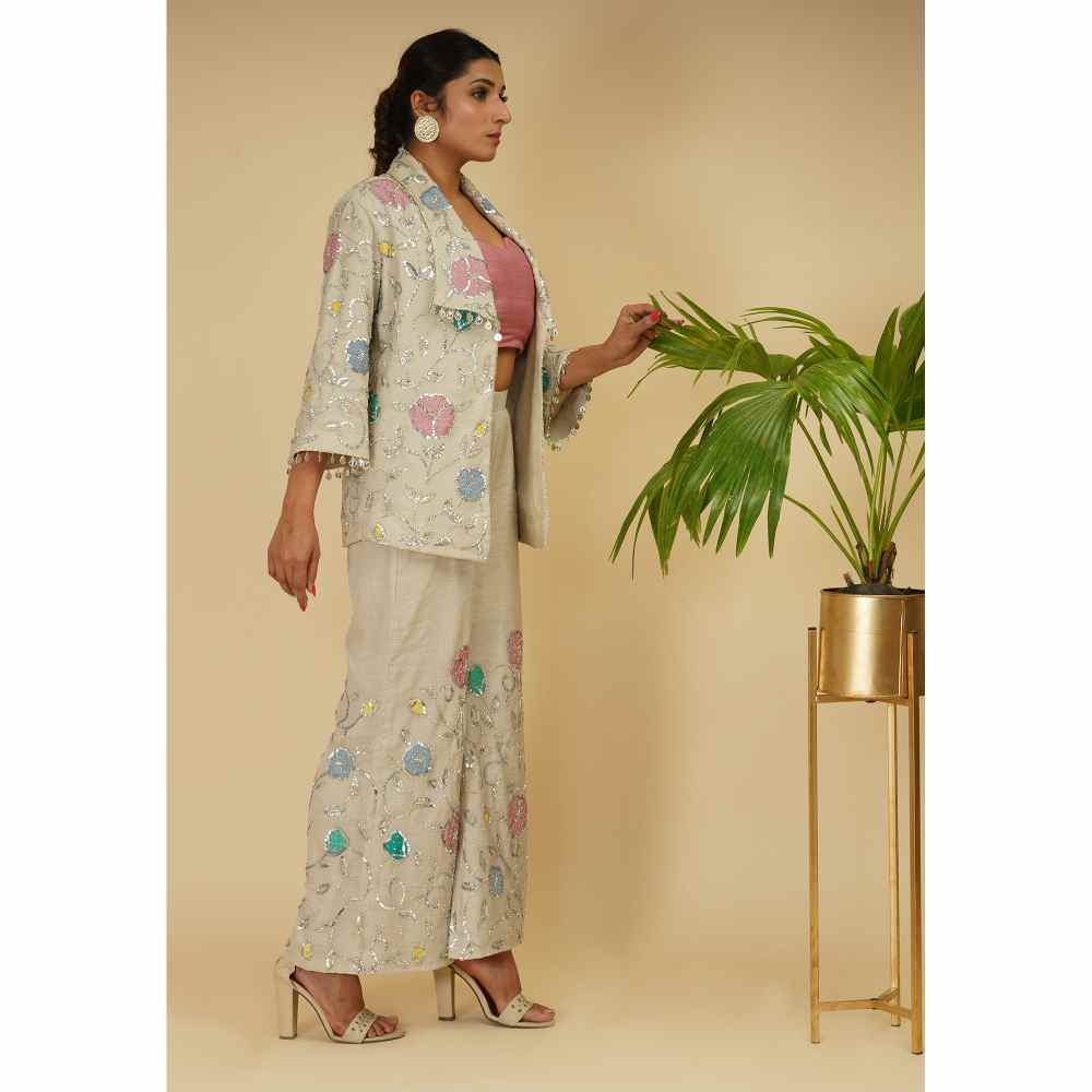 Farha Syed Off White Speckled Co-ord (Set of 3)