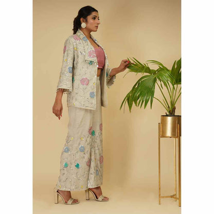 Farha Syed Off White Speckled Co-ord (Set of 3)