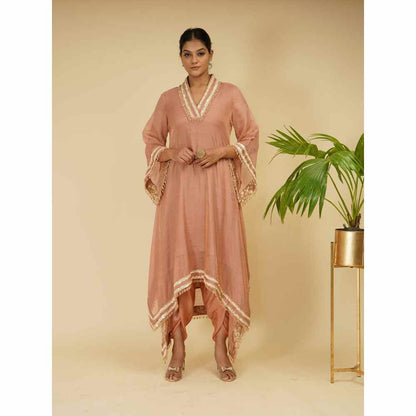 Farha Syed Mild Pink Dhoti (Set of 3)