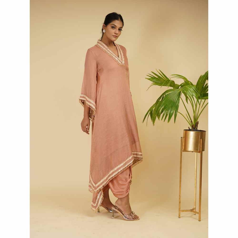 Farha Syed Mild Pink Dhoti (Set of 3)