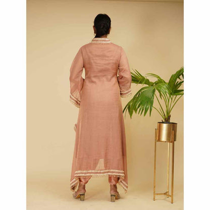 Farha Syed Mild Pink Dhoti (Set of 3)