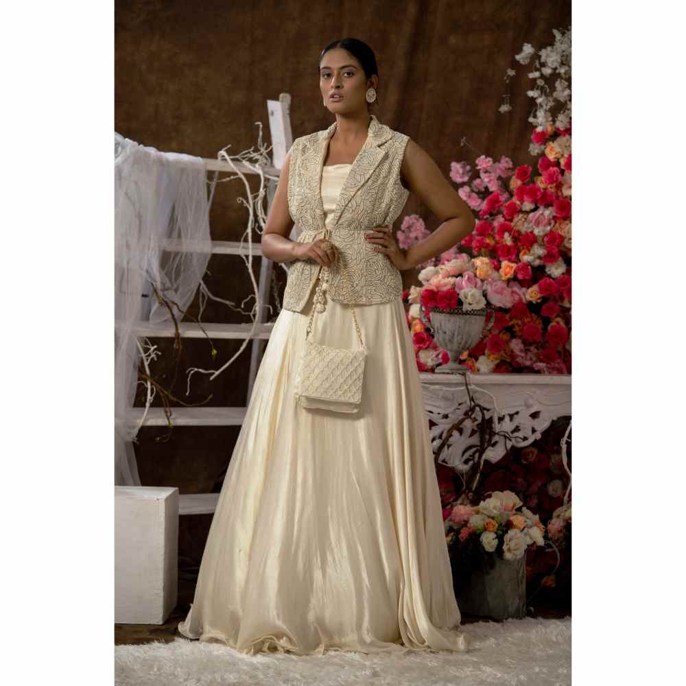 Farha Syed Ivory Jacket (Set of 4)