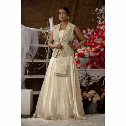 Farha Syed Ivory Jacket (Set of 4)