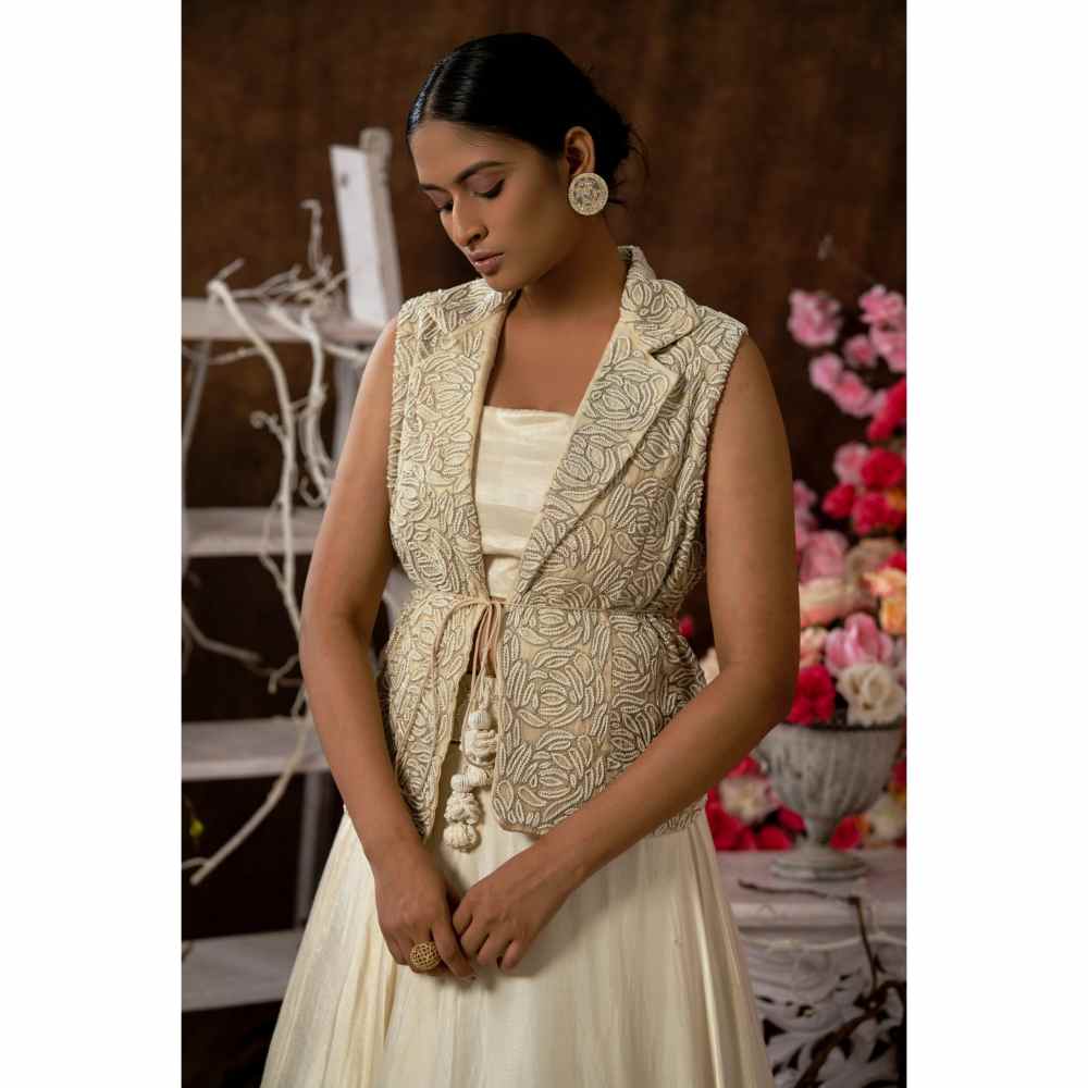Farha Syed Ivory Jacket (Set of 4)