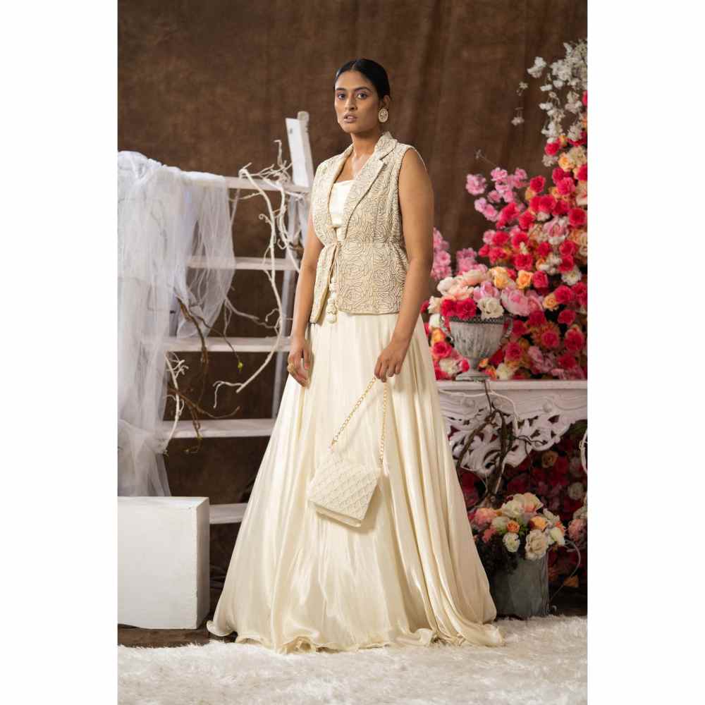 Farha Syed Ivory Jacket (Set of 4)