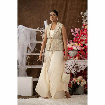 Farha Syed Four Piece Ivory Jacket (Set of 4)