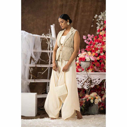 Farha Syed Four Piece Ivory Jacket (Set of 4)