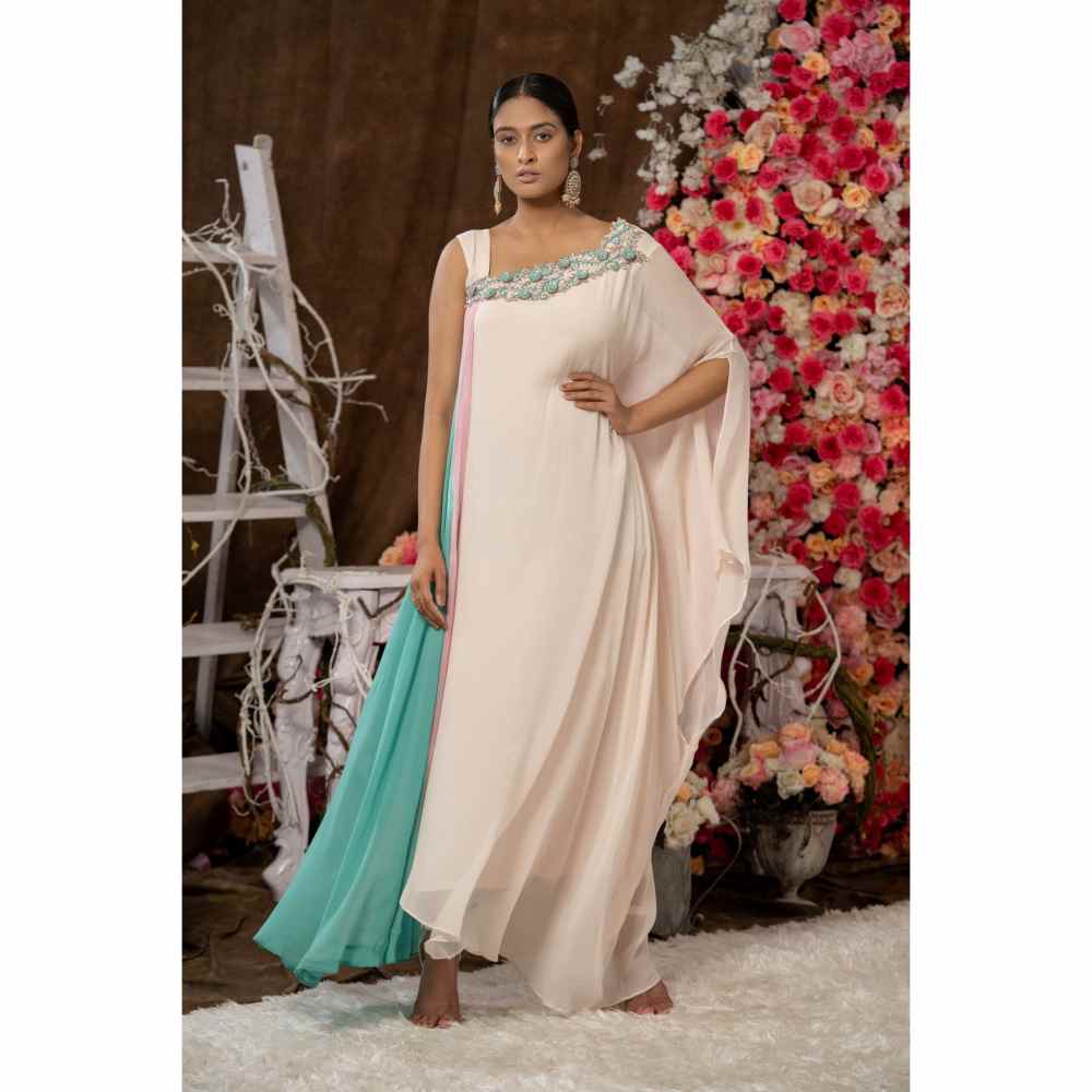 Farha Syed Multicoloured Kaftan Gown