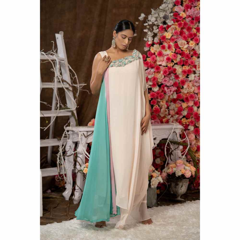 Farha Syed Multicoloured Kaftan Gown
