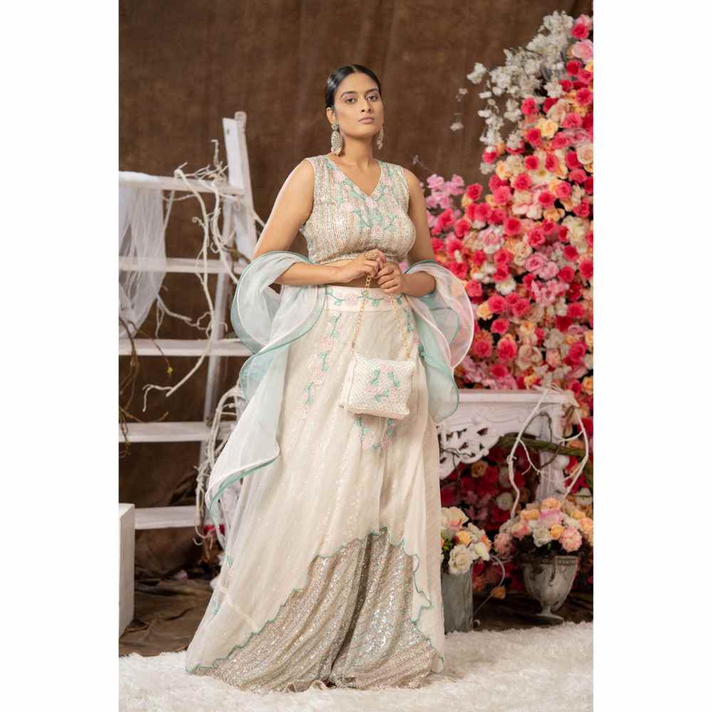 Farha Syed Multi-Colour Indowestern Dress (Set of 4)