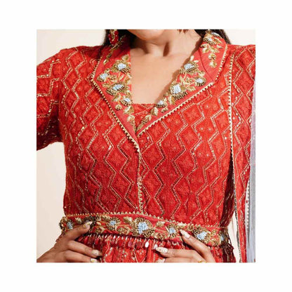 Farha Syed 3 Piece Anarkali With Dupatta And Belt (Set of 3)