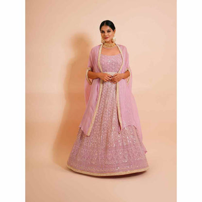 Farha Syed 3 Piece Anarkali Kurta With Belt And Cape (Set of 3)