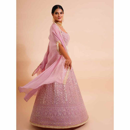 Farha Syed 3 Piece Anarkali Kurta With Belt And Cape (Set of 3)