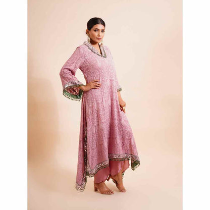 Farha Syed 2 Piece Mirror Work Kurta With Dhoti Pant (Set of 2)
