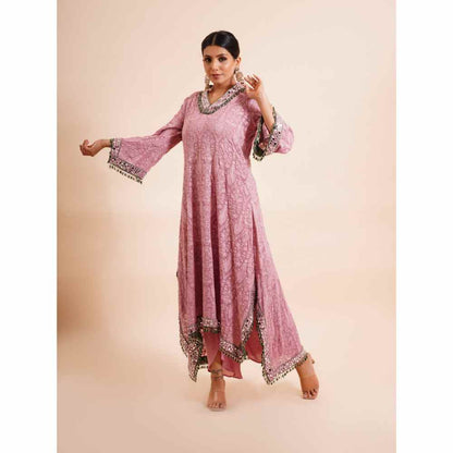 Farha Syed 2 Piece Mirror Work Kurta With Dhoti Pant (Set of 2)