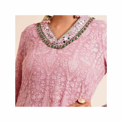 Farha Syed 2 Piece Mirror Work Kurta With Dhoti Pant (Set of 2)