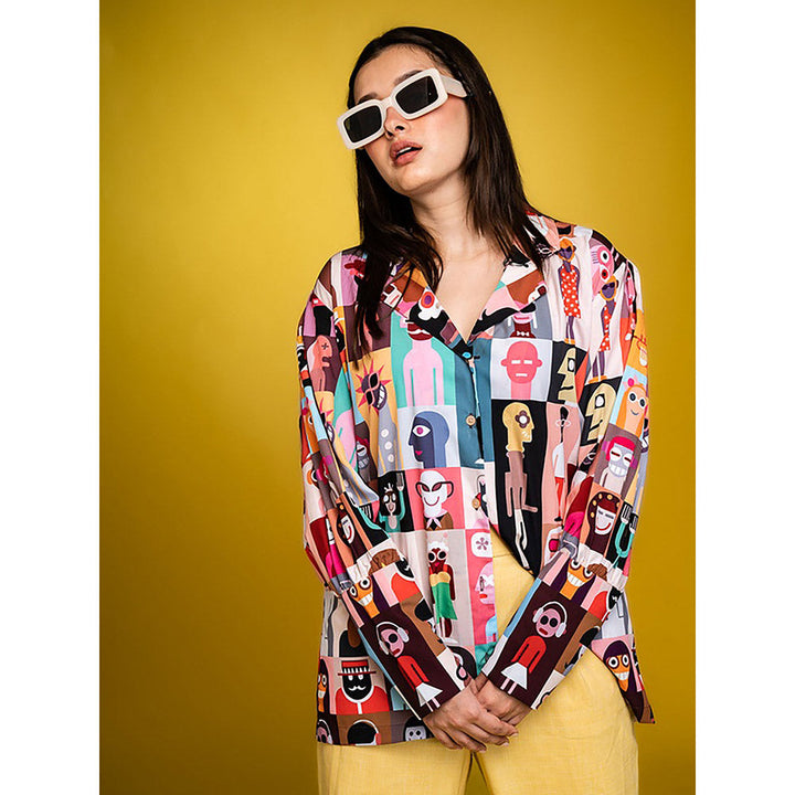 FUGA Play All Day Oversized Shirt Multi-Color