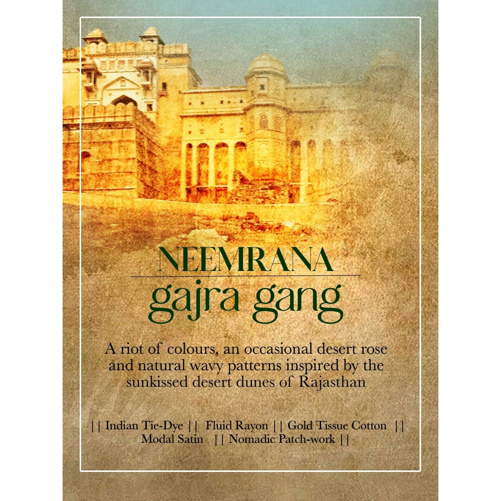 Gajra Gang Neemrana Red Printed Kaftan