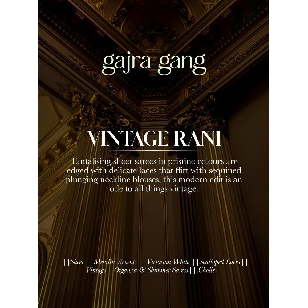 Gajra Gang Vintage Rani Gold Shimmer Textured Blouse