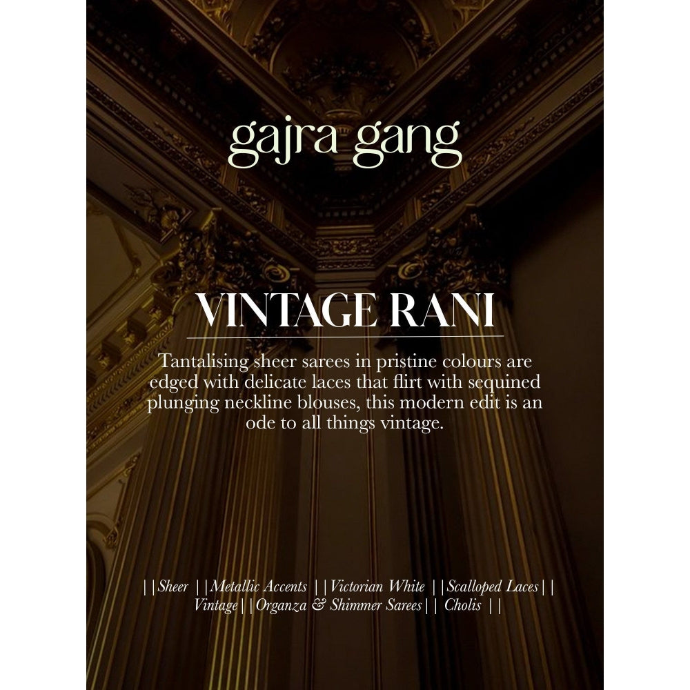 Gajra Gang Glitterati Fuchsia Soft and Flowy Two-Toned Saree