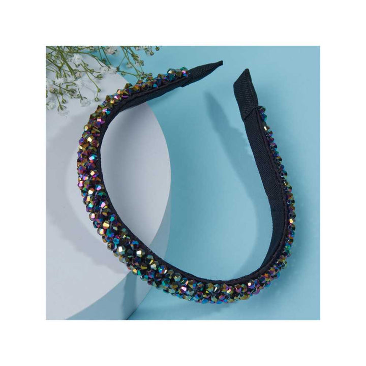 Gajra Gang Glitterati Multi Color Crystal Malleable Hairband