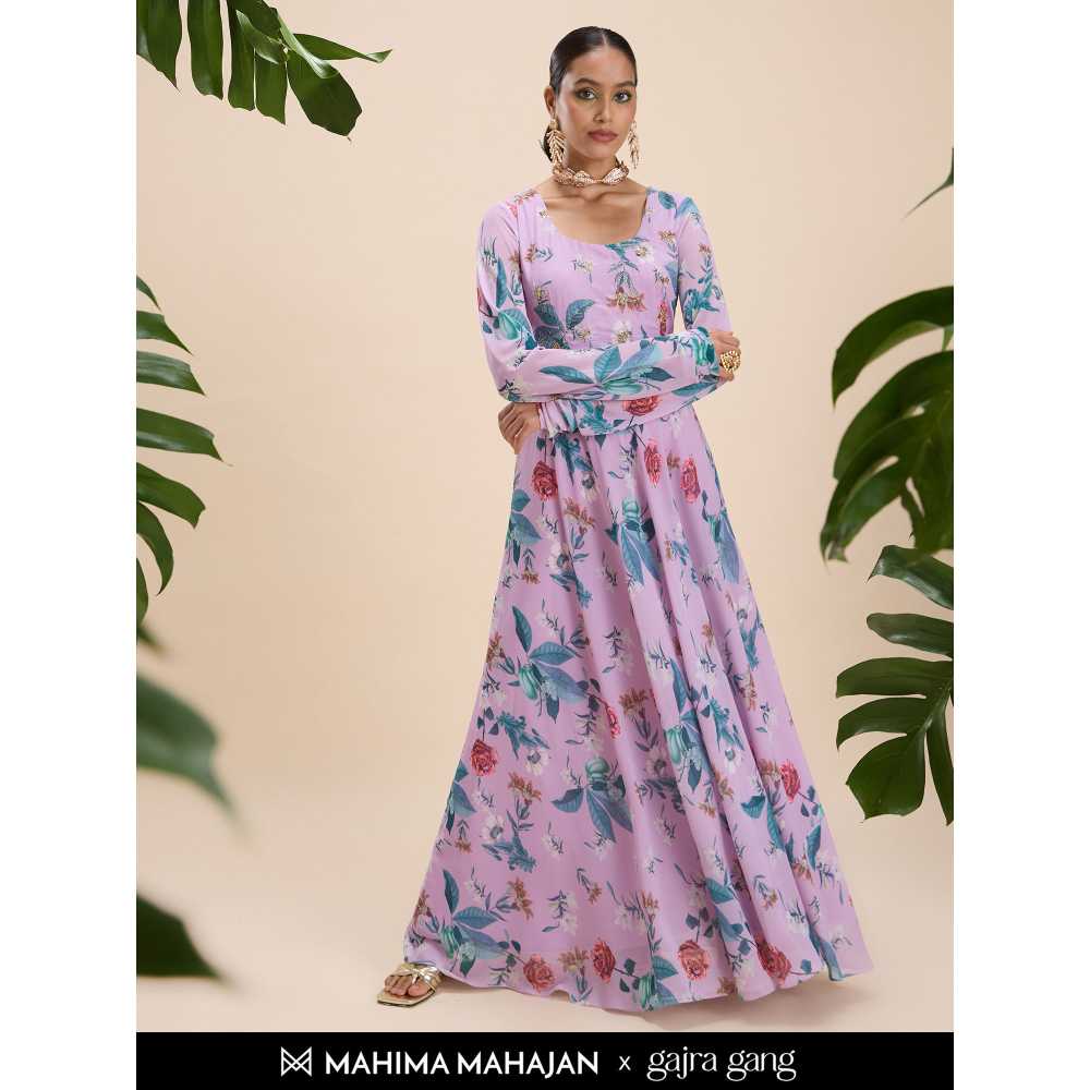Gajra Gang Mahima Mahajan Lavender Extra Long Sleeve Maxi Dress