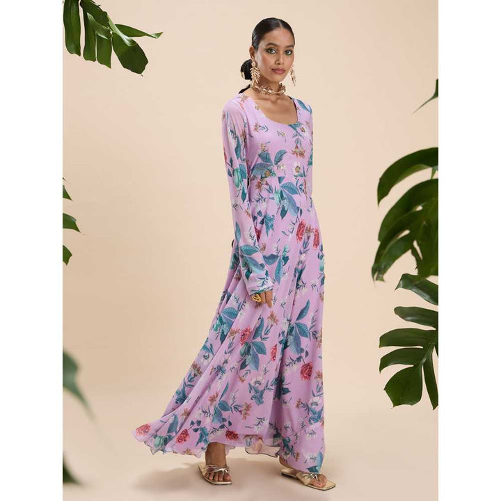 Gajra Gang Mahima Mahajan Lavender Extra Long Sleeve Maxi Dress