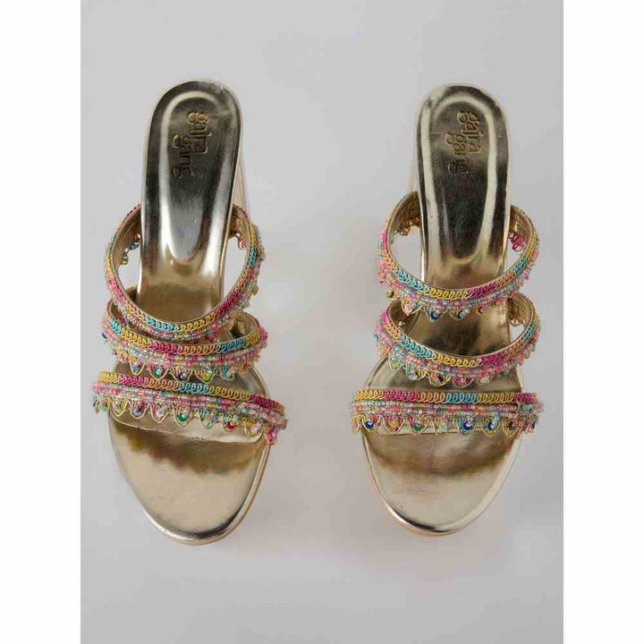 Gajra Gang Multi-Color Cut Bead Synthetic Heels