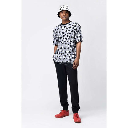 Genes Lecoanet Hemant Grey Polka Dot Tulle Mens T-Shirt