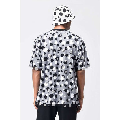 Genes Lecoanet Hemant Grey Polka Dot Tulle Mens T-Shirt