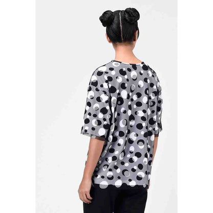 Genes Lecoanet Hemant White Polka Dot Tulle T-Shirt