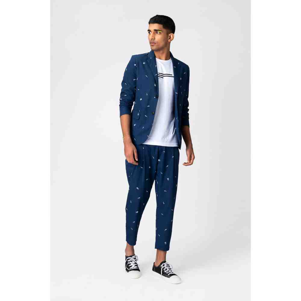 Genes Lecoanet Hemant Logo Printed Blazer