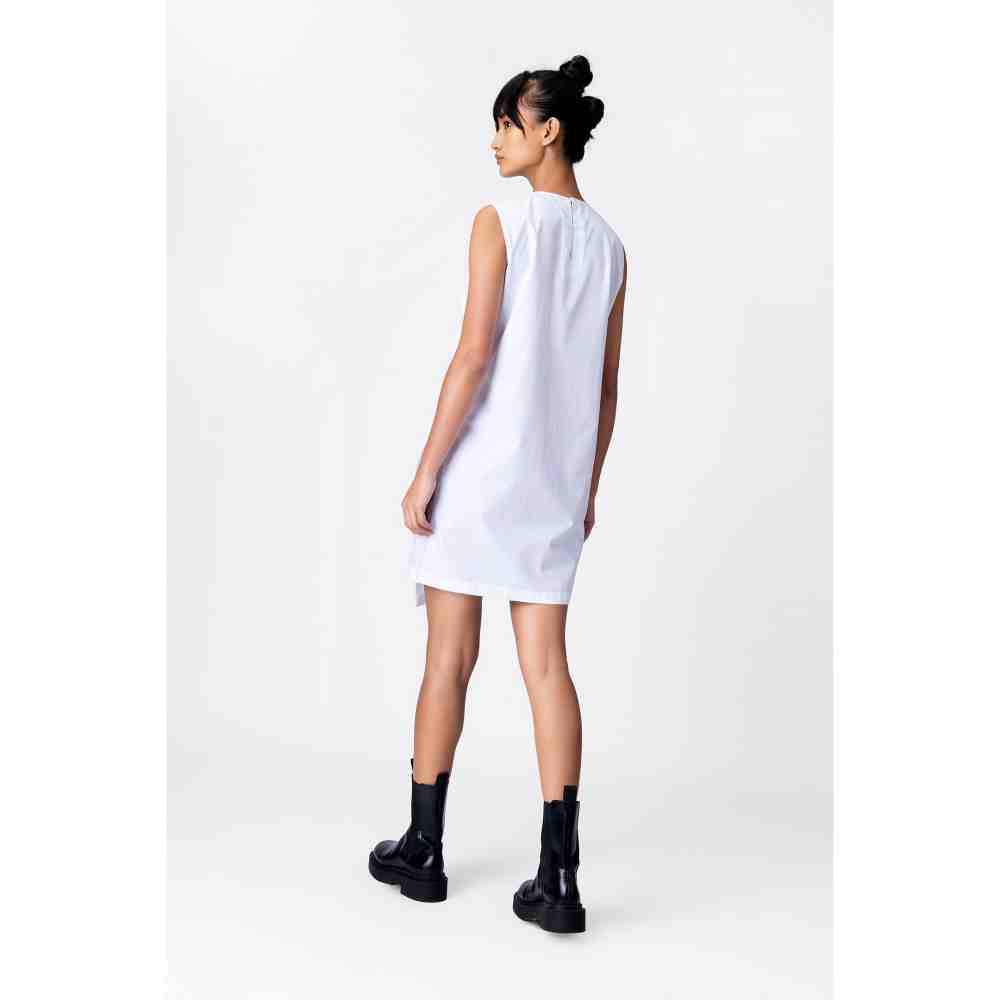 Genes Lecoanet Hemant White Ivory Printed Dress