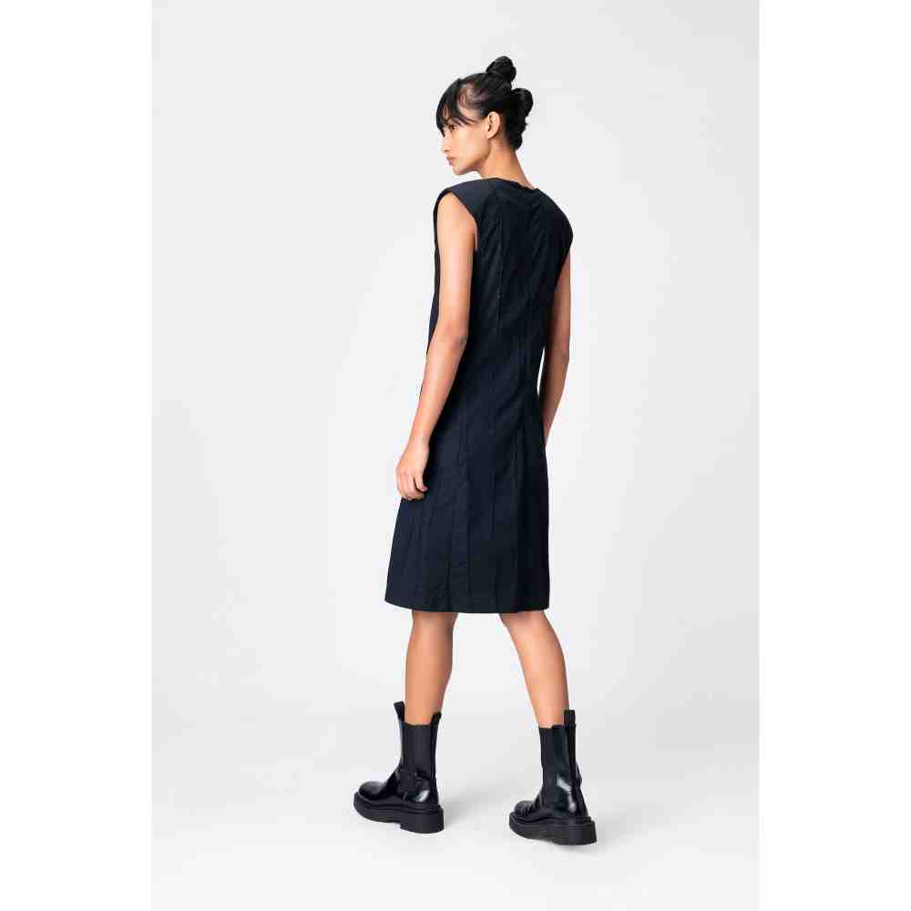 Genes Lecoanet Hemant Black Midnight Black Embroidered Dress
