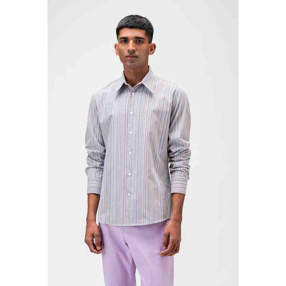 Genes Lecoanet Hemant Multicoloured Mens Striped Shirt