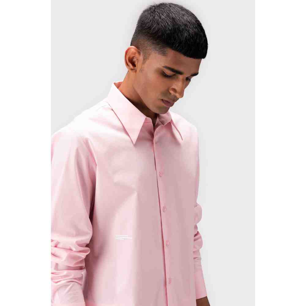 Genes Lecoanet Hemant Rose Pink Cotton Shirt for Men