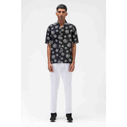 Genes Lecoanet Hemant 3D Printed Mens Shirt with Cuban Collar