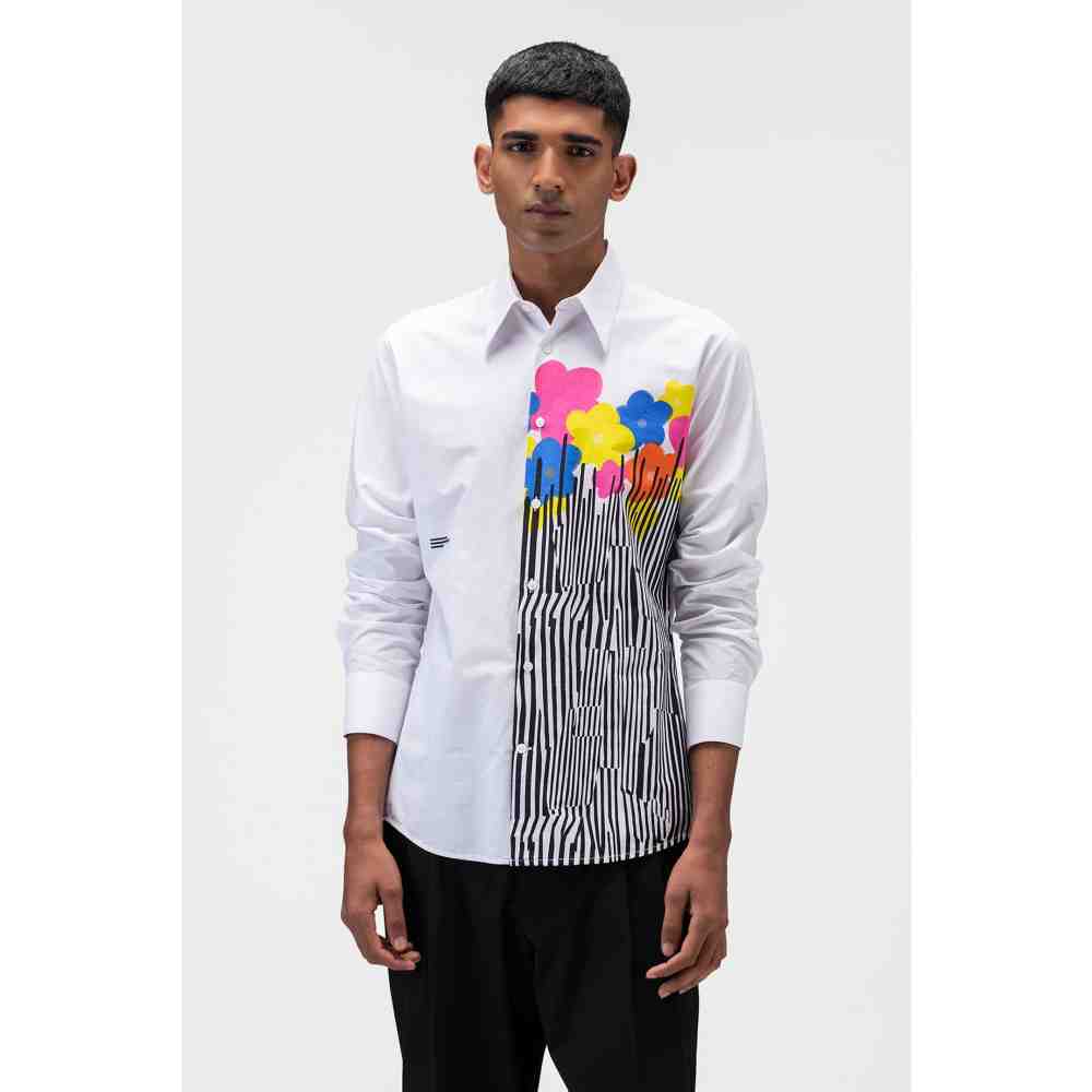 Genes Lecoanet Hemant Floral Collage Mens Shirt