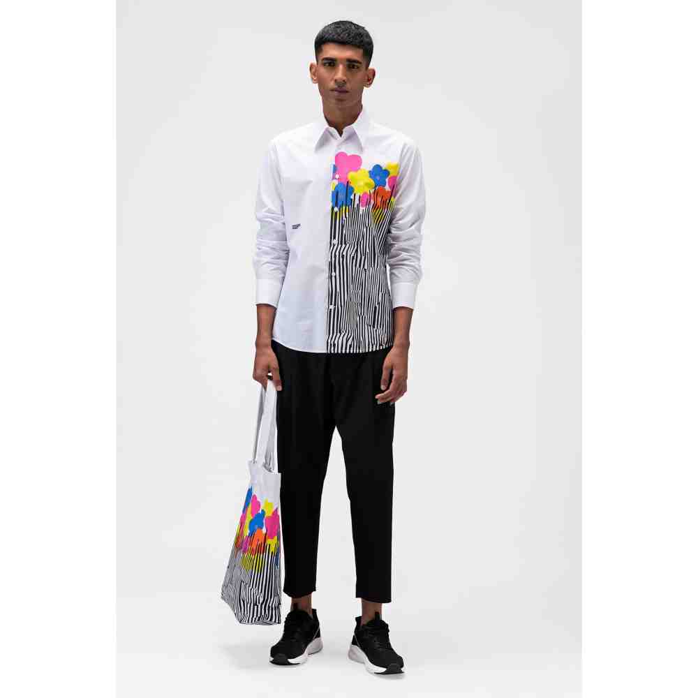 Genes Lecoanet Hemant Floral Collage Mens Shirt