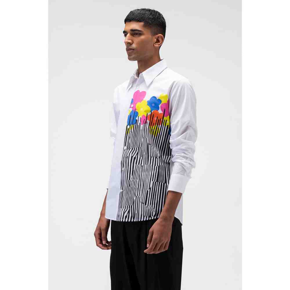 Genes Lecoanet Hemant Floral Collage Mens Shirt