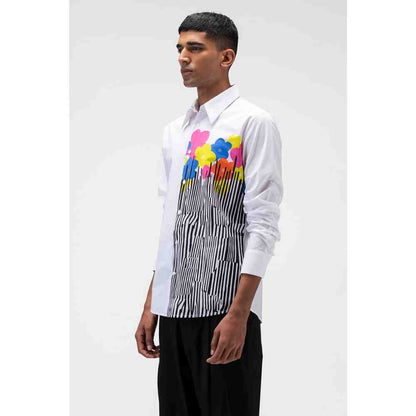 Genes Lecoanet Hemant Floral Collage Mens Shirt