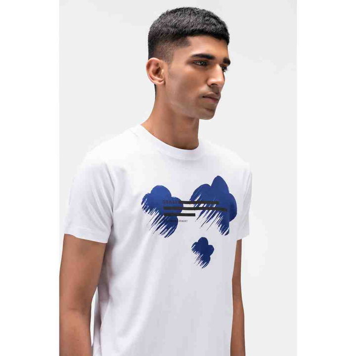 Genes Lecoanet Hemant Genes White T Shirt with Abstract Floral Print