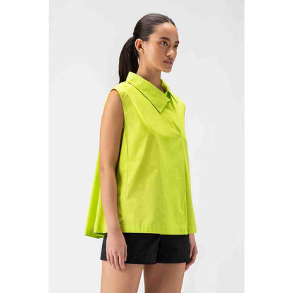 Genes Lecoanet Hemant Asymmetrical Collar A Line Top