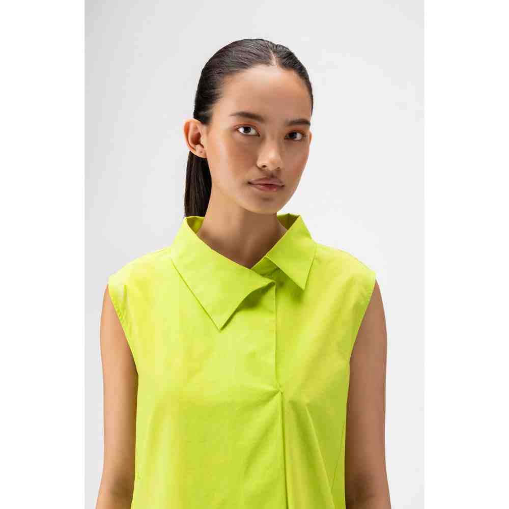 Genes Lecoanet Hemant Asymmetrical Collar A Line Top