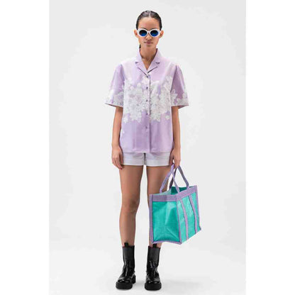 Genes Lecoanet Hemant Full Bloom Women Shirt With Cuban Collar