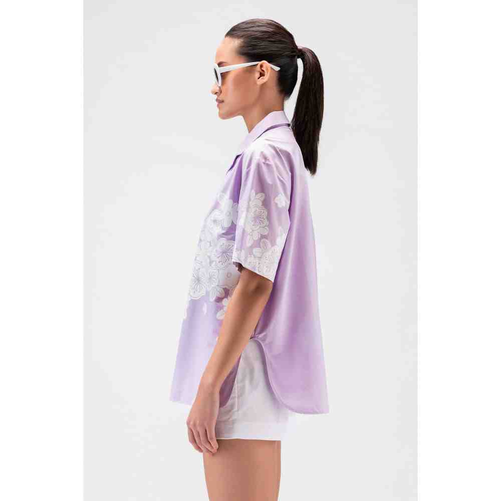 Genes Lecoanet Hemant Full Bloom Women Shirt With Cuban Collar