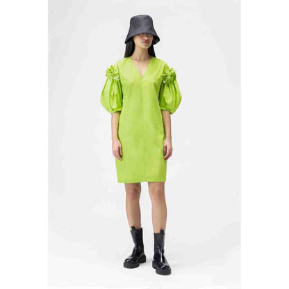 Genes Lecoanet Hemant 3D Floral Embroidered Dress With Darts