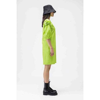 Genes Lecoanet Hemant 3D Floral Embroidered Dress With Darts